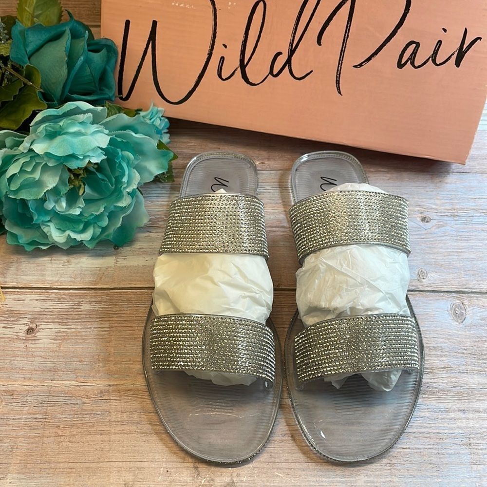 Wild Pair Juba Jelly Bling Flat Sandals